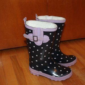 Cute rain insulated boots for girl, size 3